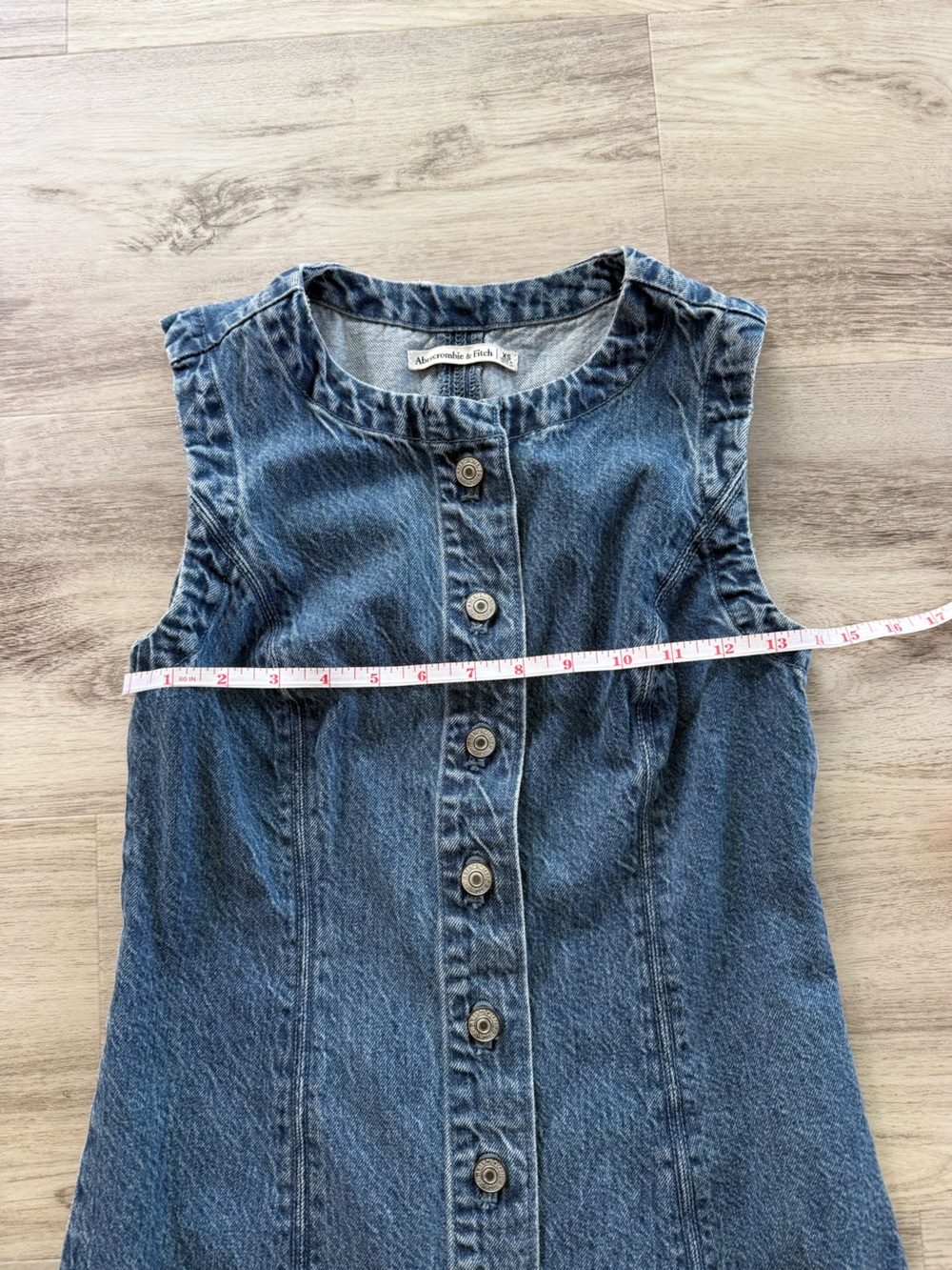 Abercrombie & Fitch Blue Button-Front Denim Dress - Picture 3 of 8